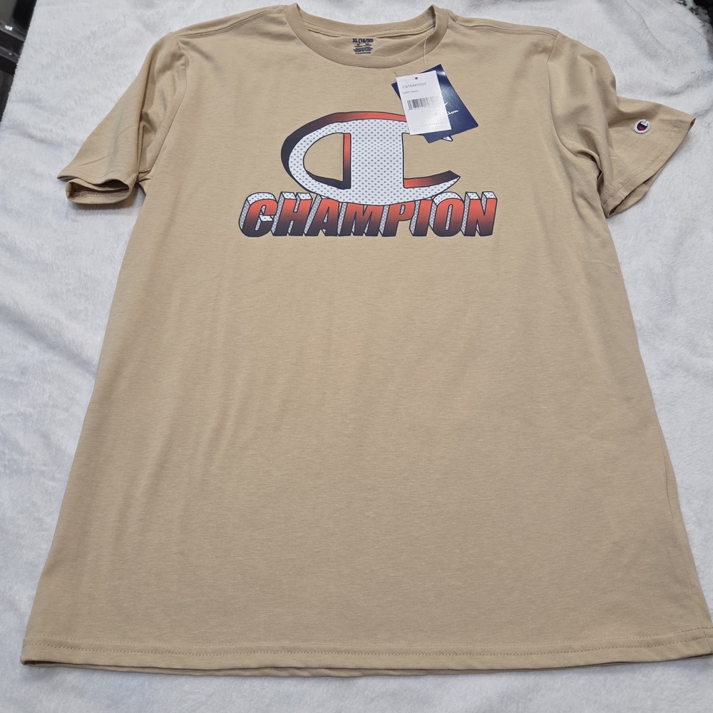 Champion Boys XL Tan T-Shirt-vintagr